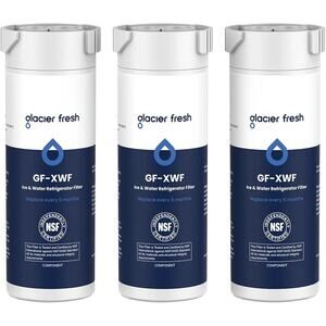 GLACIER FRESH XWF Replacement for GE XWF Refrigerator Water Filter Pack of 3